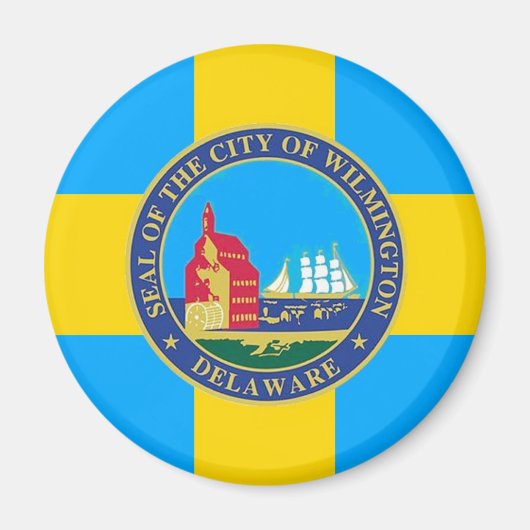 Aimant Drapeau de la ville de Wilmington, Delaware (Devant)