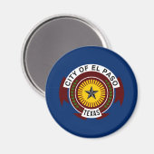 Aimant Drapeau de la ville d'El Paso (Texas) (Recto/Verso)