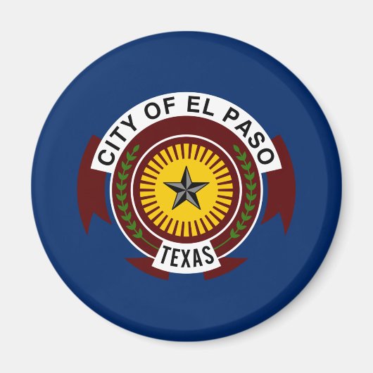 Aimant Drapeau de la ville d'El Paso (Texas) (Devant)