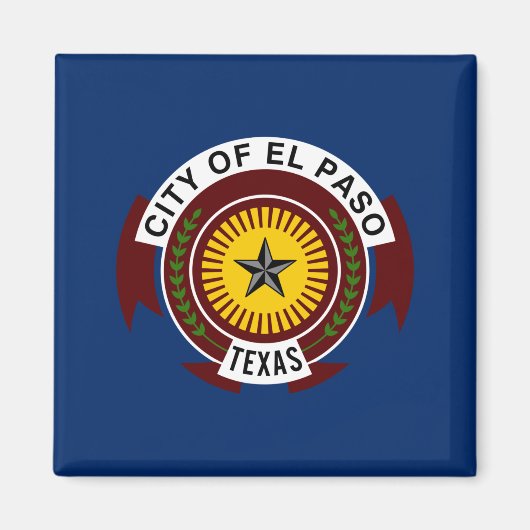 Aimant Drapeau de la ville d'El Paso (Texas) (Devant)