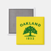 Aimant Drapeau de la ville d'Oakland (Californie) (Recto/Verso)