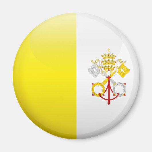 Aimant Drapeau de la ville du Vatican (Devant)