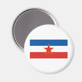 Aimant drapeau de la yougoslavie (Recto/Verso)