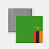 Aimant Drapeau de la Zambie (Recto/Verso)