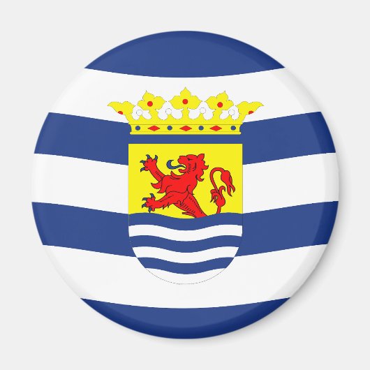 Aimant Drapeau de la Zélande Pays-Bas province hollandais (Devant)