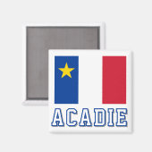 Aimant Drapeau de l'Acadie (Recto/Verso)