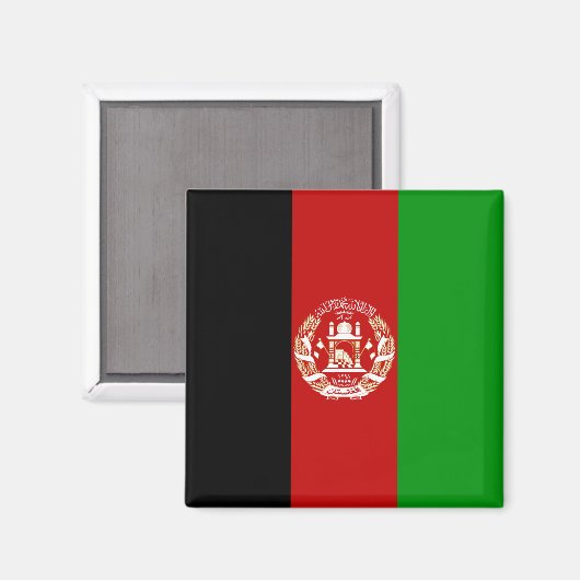 Aimant drapeau de l'Afghanistan (Recto/Verso)