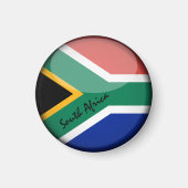 Aimant Drapeau de l'Afrique du Sud et Africain - fans de (Devant)