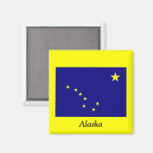 Aimant Drapeau de l'Alaska (Recto/Verso)