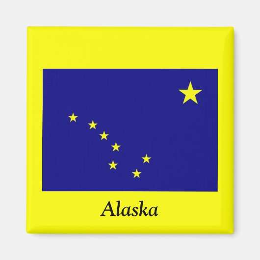 Aimant Drapeau de l'Alaska (Devant)
