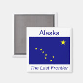 Aimant drapeau de l'Alaska (Recto/Verso)