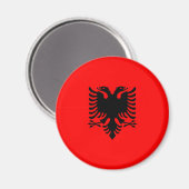 Aimant Drapeau de l'Albanie (Recto/Verso)