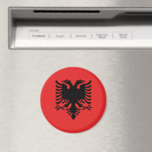 Aimant Drapeau de l'Albanie (In Situ (Lave-vaisselle))