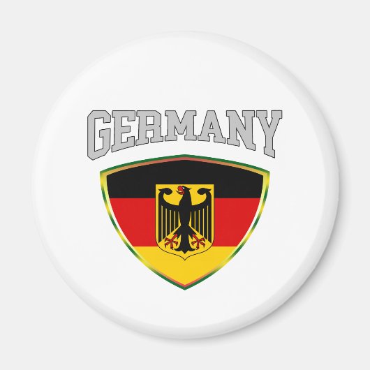 Aimant Drapeau De L'Allemagne & Emblem (Devant)