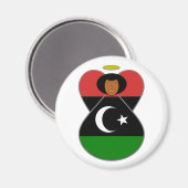 Aimant Drapeau de l'ange libyen (Recto/Verso)