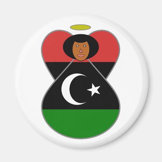 Aimant Drapeau de l'ange libyen (Devant)