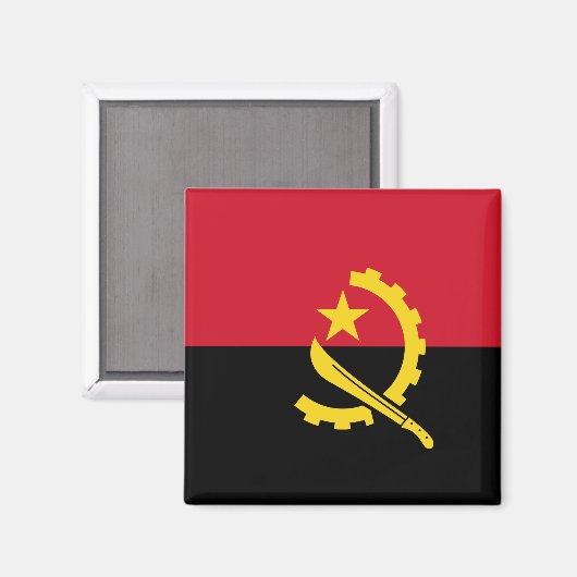 Aimant Drapeau de l'Angola (Recto/Verso)
