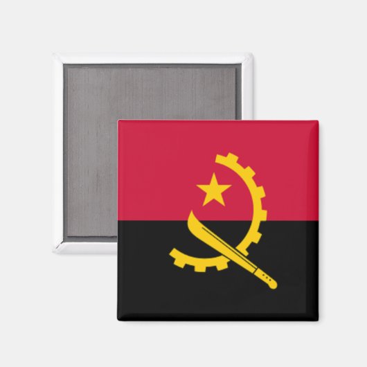 Aimant Drapeau de l'Angola (Recto/Verso)