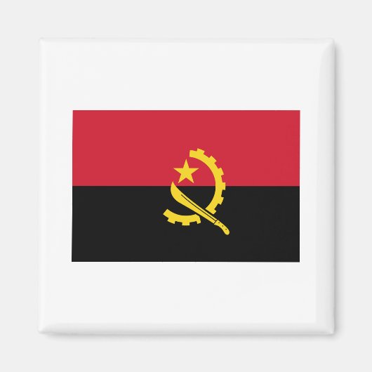 Aimant drapeau de l'Angola AO (Devant)