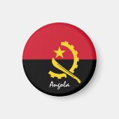 Aimant drapeau de l'Angola et Africain - fans de voyages/ (Devant)