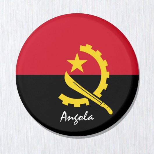 Aimant drapeau de l'Angola et Africain - fans de voyages/