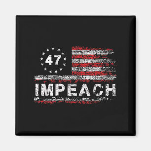 Aimant Drapeau de l'anti trump mise en accusation 47 trum