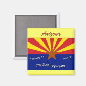 Aimant drapeau de l'Arizona (Recto/Verso)