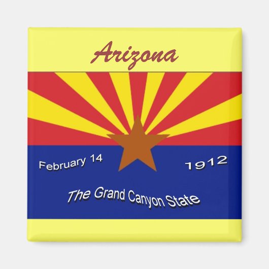 Aimant drapeau de l'Arizona (Devant)