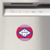 Aimant Drapeau de l'Arkansas (In Situ (Lave-vaisselle))