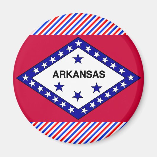 Aimant Drapeau de l'Arkansas (Devant)