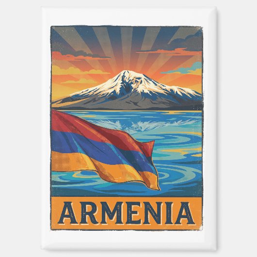 Aimant Drapeau de l'Arménie (Recto)