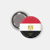 Aimant Drapeau de l'Égypte (Recto/Verso)
