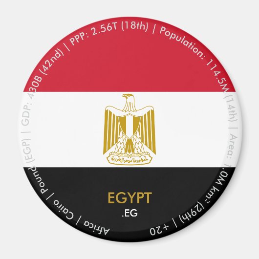 Aimant Drapeau de l'Égypte (Devant)