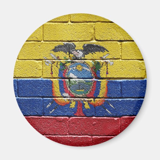 Aimant Drapeau de l'Équateur (Devant)