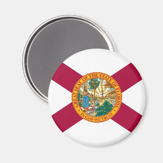 Aimant Drapeau de l'État de Floride (Recto/Verso)