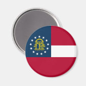 Aimant Drapeau de l'État de Géorgie (Recto/Verso)