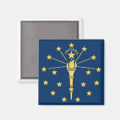 Aimant Drapeau de l'État de l'Indiana (Recto/Verso)