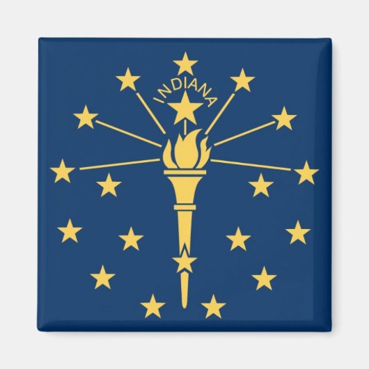 Aimant Drapeau de l'État de l'Indiana (Devant)