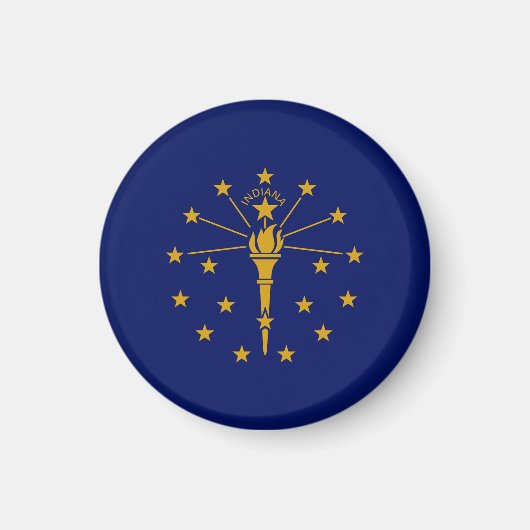 Aimant Drapeau de l'état de l'Indiana USA (Devant)