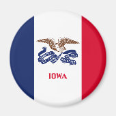 Aimant Drapeau de l'État de l'Iowa (Devant)