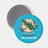 Aimant Drapeau de l'État de l'Oklahoma (Recto/Verso)
