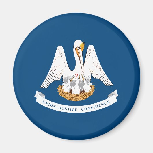 Aimant Drapeau de l'État de Louisiane (Devant)