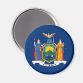 Aimant Drapeau de l'État de New York (Recto/Verso)