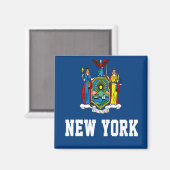 Aimant Drapeau de l'État de New York (Recto/Verso)