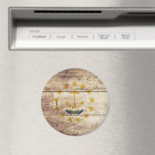 Aimant Drapeau de l'État de Rhode Island sur le vieux gra (In Situ (Lave-vaisselle))