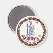 Aimant Drapeau de l'État de Virginie (Recto/Verso)