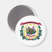 Aimant Drapeau de l'État de Virginie occidentale (Recto/Verso)