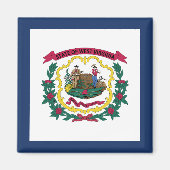 Aimant Drapeau de l'État de Virginie occidentale (Devant)