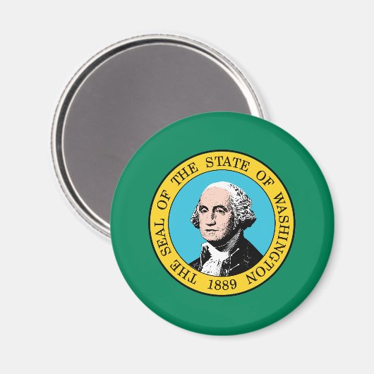 Aimant Drapeau de l'État de Washington (Recto/Verso)