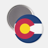 Aimant Drapeau de l'État du Colorado (Recto/Verso)